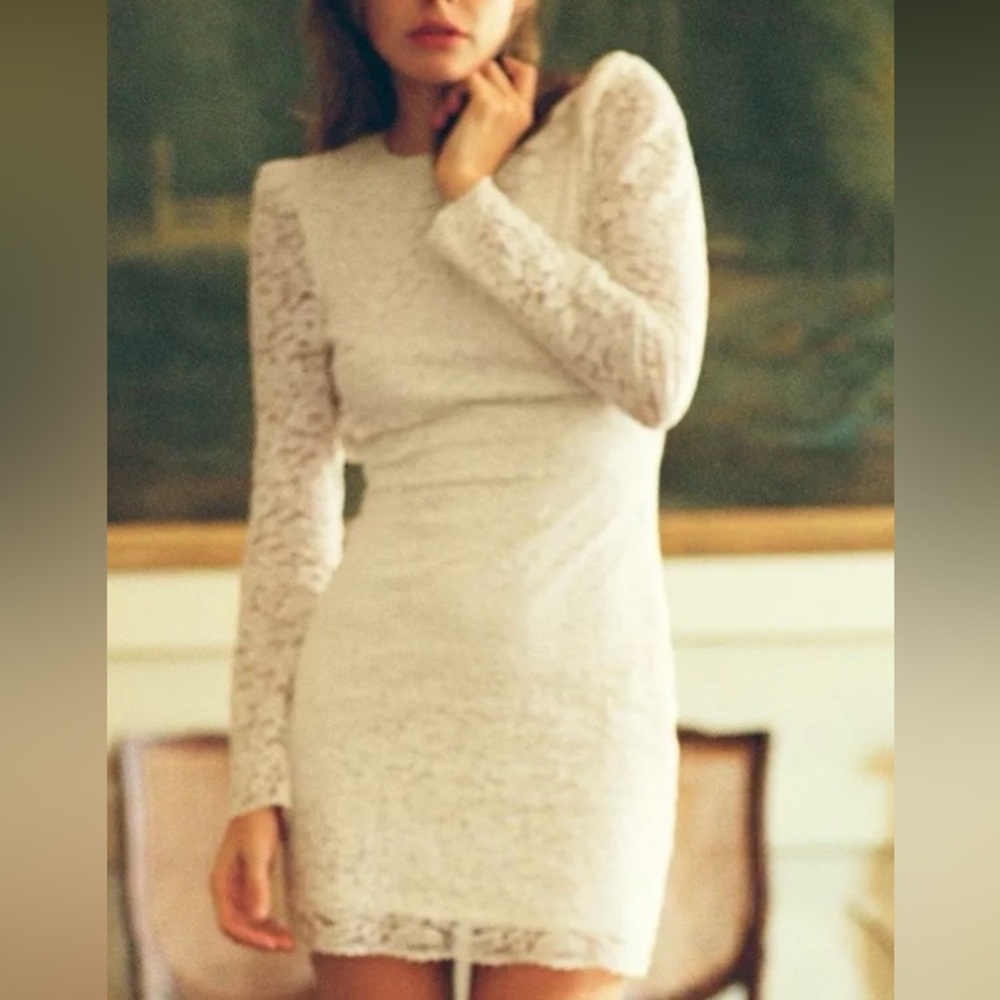 Zara Cream Lace Long Sleeve Dress
Size Large